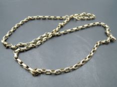 A yellow metal belcher chain stamped 9K, approx 24' & 25g