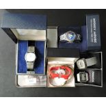 A selection of wrist watches including Accurist digital, Seiko, Mickey Mouse 70th Anniversary etc