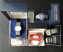 A selection of wrist watches including Accurist digital, Seiko, Mickey Mouse 70th Anniversary etc