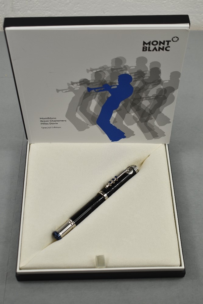 A Montblanc rollerball pen. The Great Characters Miles Davis special edition rollerball pen. The - Image 4 of 5