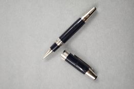 A Limited Edition Montblanc rollerball pen. A Writers Edition Antoine de Saint-Exprery pen, famed as