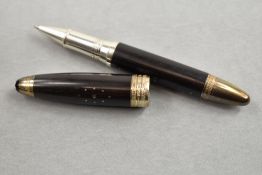 A Montblanc rollerball pen. A Montblanc Masters of Meisterstuck L'Aubrac rollerball pen made to