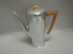 A 20th century Piquot ware coffee percolator pot with attachments, in good order a rare piece to