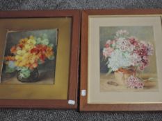 Henrietta Creswell, (19th/20th century), two watercolours, still life, one signed and dated 1891, 31