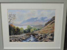 Jeff Sudders, (contemporary), after, a print, Autumn Tints at Ashness Bridge, signed 31 x 41cm,