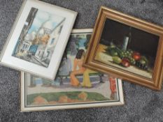(20th century), Two prints, inc after, Charles, Paris, indistinctly signed, 30 x 20cm, framed and