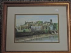 David Walsby, (contemporary), a pair of watercolours, Lancaster riverscape, and Morecambe Bay,