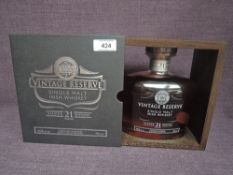 A bottle of Teeling Vintage Reserve Single Malt Irish Whiskey, 21 Year Old Silver Bottling,