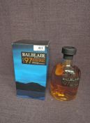A bottle of Balblair 1997 Highland Single Malt Whisky, distilled 1997, bottled 2012, 70cl, 46% vol