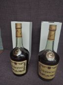Two bottles of Hennessy Three Star Very Special Cognac, 68cl 40% vol both in plain card boxes