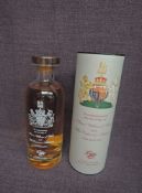 A bottle of English Malt Whisky from the St Georges Distillery to Commemorate the Marriage of Prince