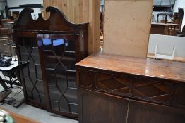 A 19th Century mahogany secretaire with bookcase over
