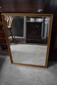 A vintage gilt frame wall mirror, approx 54 x 78cm