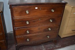 A reproduction Regency mahogany cabinet , disguised as chest (af no key), width approx 71cm