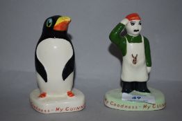 Two Carlton Ware Guinness style figurines.