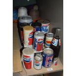 An assortment of retro Pepsi collectables to include Radio, money boxes and telephone.