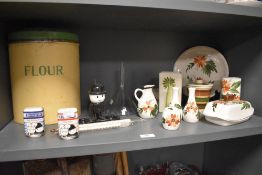 A mixed lot of vintage kitchenalia comprising of Homepride collectables, flour bin, Toni Raymond