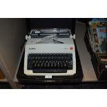 A vintage Olympia typewriter.
