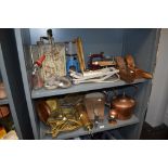 An assortment of vintage hardware and garage equipment to include vintage Lucas battery filler,