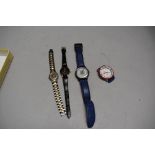 Four fashion watches including Swatch, Seiko 2P21-OB80 and Citizen US Open 6031-G10703 etc