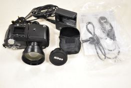 A Nikon Coolpix 4500 camera with Nikon remote cable