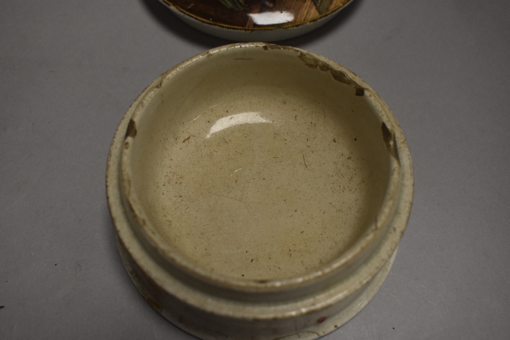 Seven Victorian Pratt ware paste pots including A Pair, The Enthusiast and Pegwell bay - Bild 3 aus 3