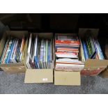 Five boxes of mixed text and reference books including transport interest and local Lakeland guides