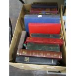 A box of books, of mixed interest including antique novels and bibles.