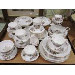 A selection of mid century Royal Imperial dinner service, plates, cups, saucers, tureens and more