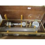 A Gilston Equipment water pressure tester in wooden case
