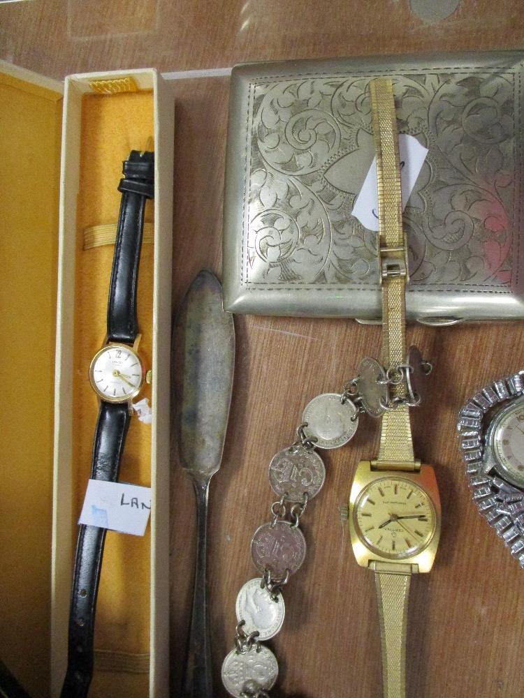 A small selection of jewellery and watches including cigarette case, Certina, Rotary and lancet - Bild 2 aus 3