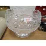 An impressively large Waterford crystal footed punch bowl.