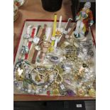 A mixed lot of ladies wrist watches, costume jewellery and similar.