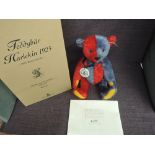 A Limited Edition Steiff Bear, Teddy Bear 1925 Harlequin 1925, 420214, 5081 2000, white tag, ceramic
