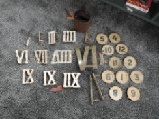 A Victorian and later Lawn Clock Golf Set with roman numeral and numbered markers