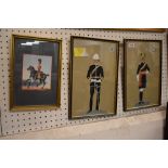 Two 20th century military portraits, In gouache, monogrammed lower right, sold together with a