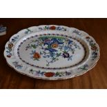 And early 20th century Booths oval meat platter, decorated with Chinese Design, sold together with a