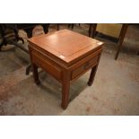 A 20th century Chinese hardwood occasional table with single drawer 57cm X 51cm