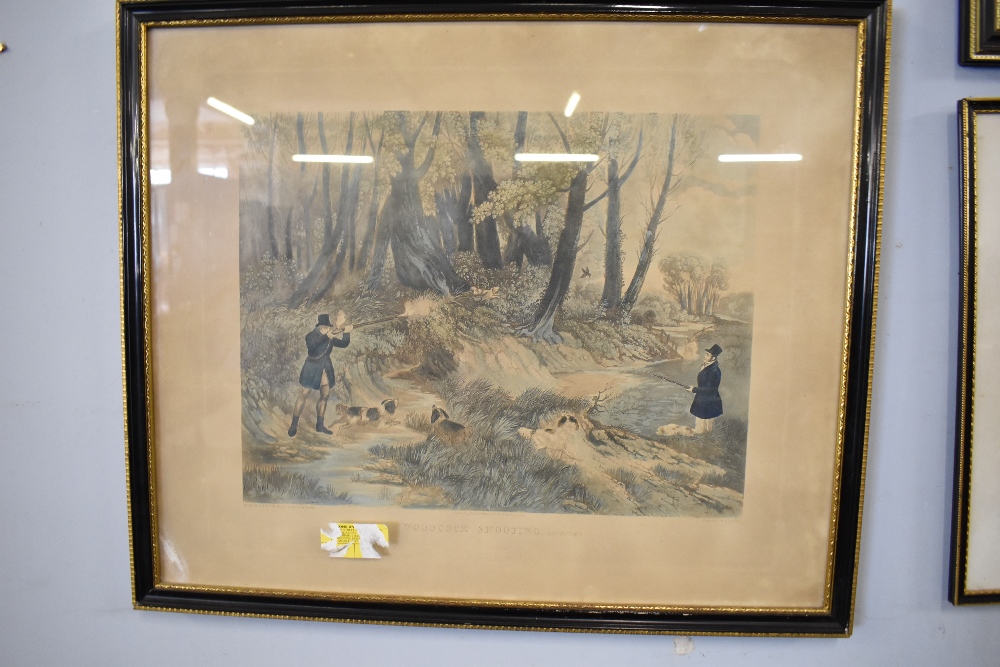 A pair of Victorian hunting scene colour prints 'Snipe Shooting' and 'Woodcock Shooting' After RB - Bild 2 aus 3
