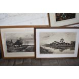 After BW Leader, a large Victorian monochrome print, mounted, and glazed and sold together with