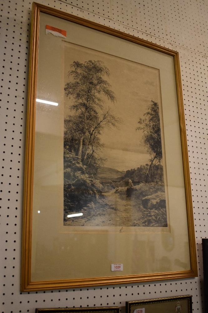 After Fred Slocombe, a Victorian monochrome engraving, coastal scene with figure. also bearing