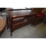 A 20th century Mahogany effect buffet with cantilever action. 76 CM X. 118CM.