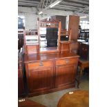 A Victorian mahogany mirror back sideboard of smaller than normal proportions. 70CM. X122CM.