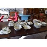 A large quantity of Copeland Spode for Waring and Gillow Ltd foliate patterned dinner wares, to