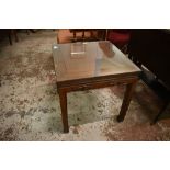 A 20th century Chinese hardwood coffee table, of traditional design. 56CM. X 56CM