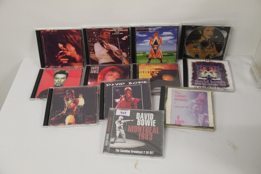 A lot of David Bowie rare recordings compact discs - rare shows and live recordings, demos and