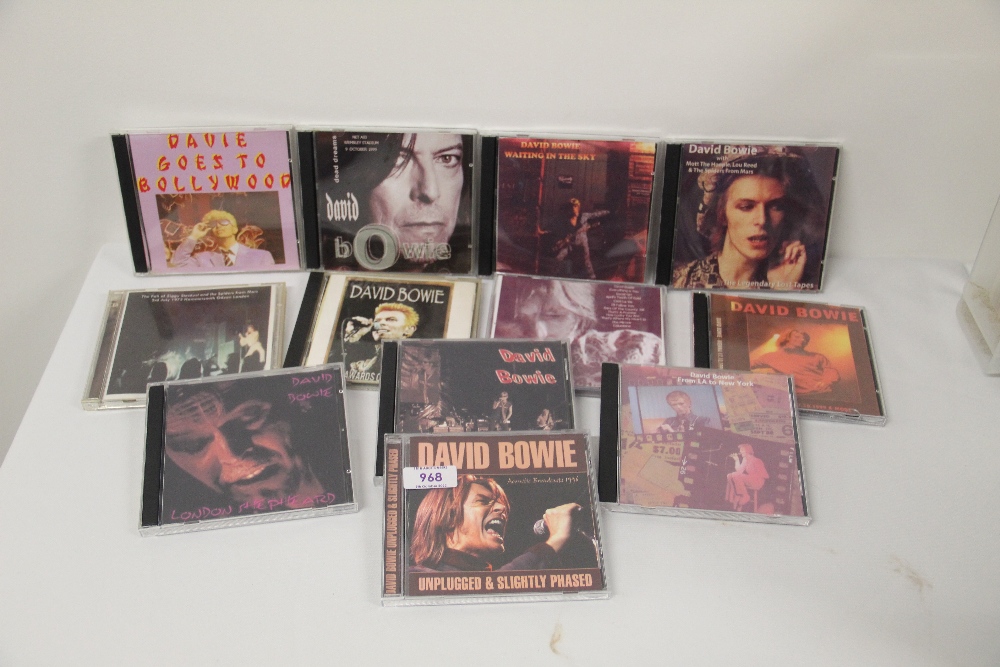 A lot of David Bowie rare recordings compact discs - rare shows and live recordings, demos and