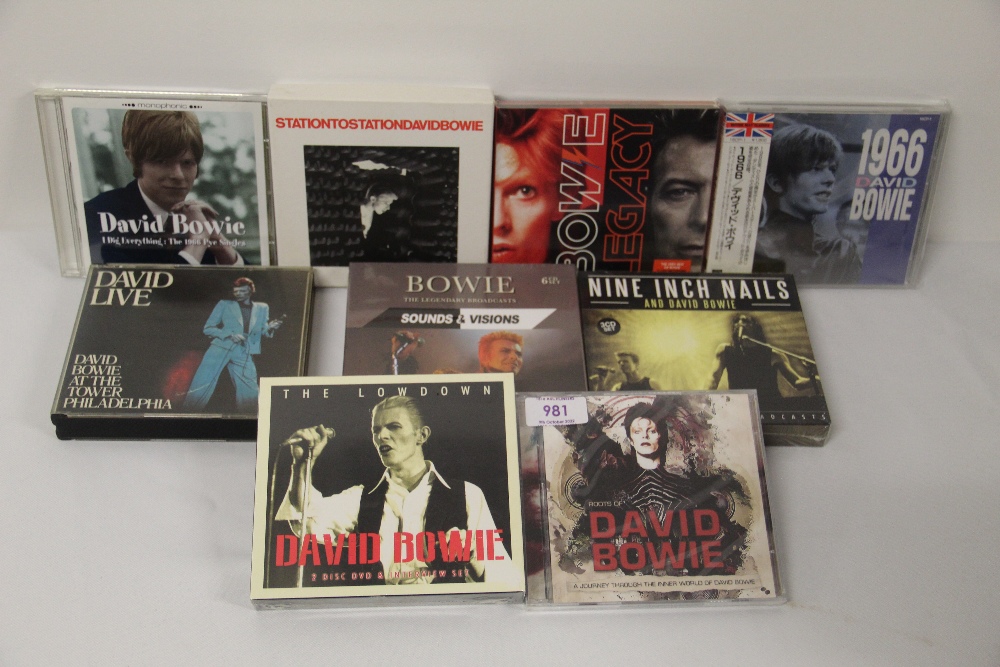 A David Bowie lot of ten compact discs - limited editions and regular releases - a classic back