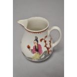 A 17th century Bow porcelain Mandarin pattern Sparrow beak milk jug