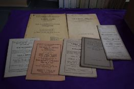 Local interest. A selection of Auction catalogues and particulars for Country House sales and